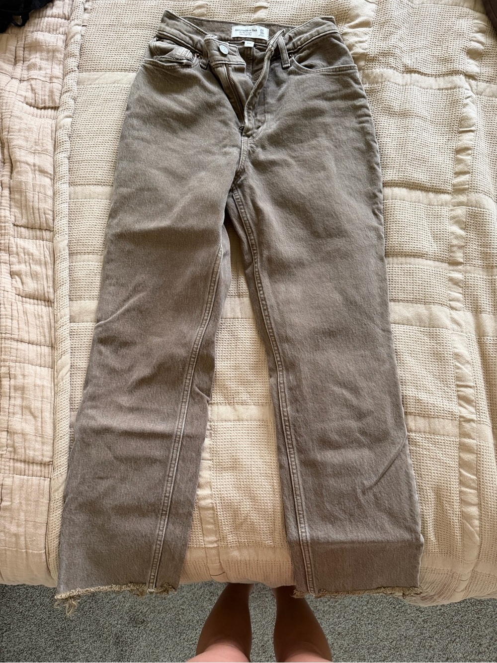 Abercrombie & Fitch Straight Pants in Light Brown